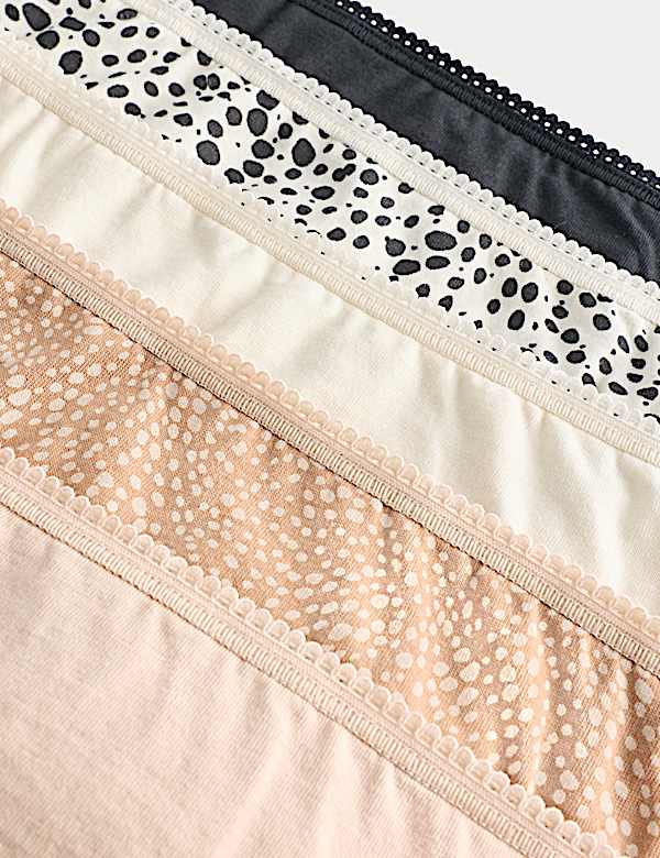 5pk Pure Cotton Bikini Knickers