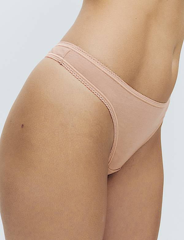 5pk Pure Cotton Thongs - US