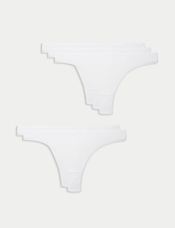 5pk Pure Cotton Thongs - US