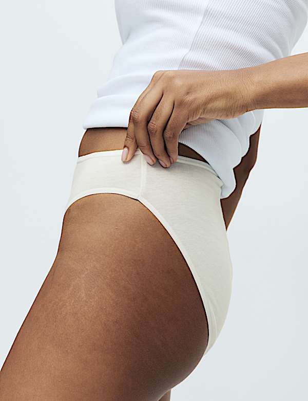 Pack de 7 braguitas de corte alto 100 % algod&oacute;n - US