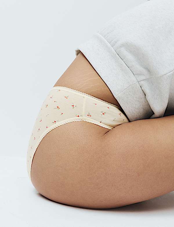 5pk Pure Cotton High Leg Knickers - US