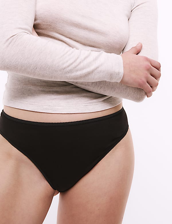 5pk Pure Cotton High Leg Knickers - AT