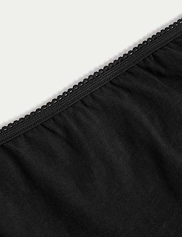 5pk Pure Cotton High Leg Knickers