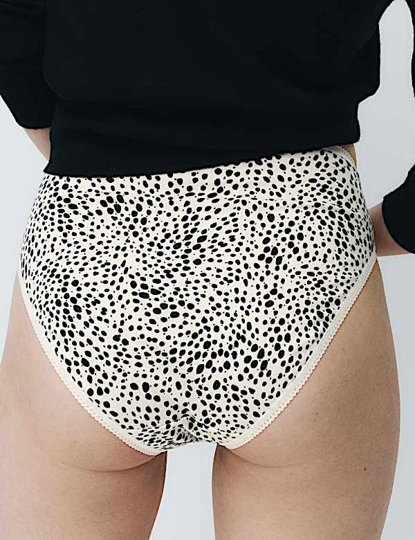 5pk Pure Cotton High Leg Knickers