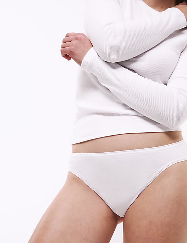 5pk Pure Cotton High Leg Knickers - IL
