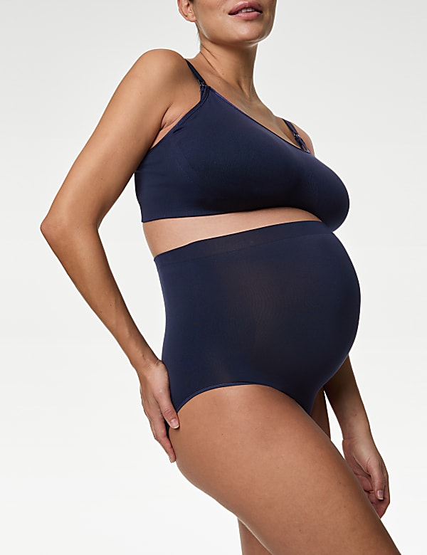 3pk Seamless Over Bump Maternity Briefs