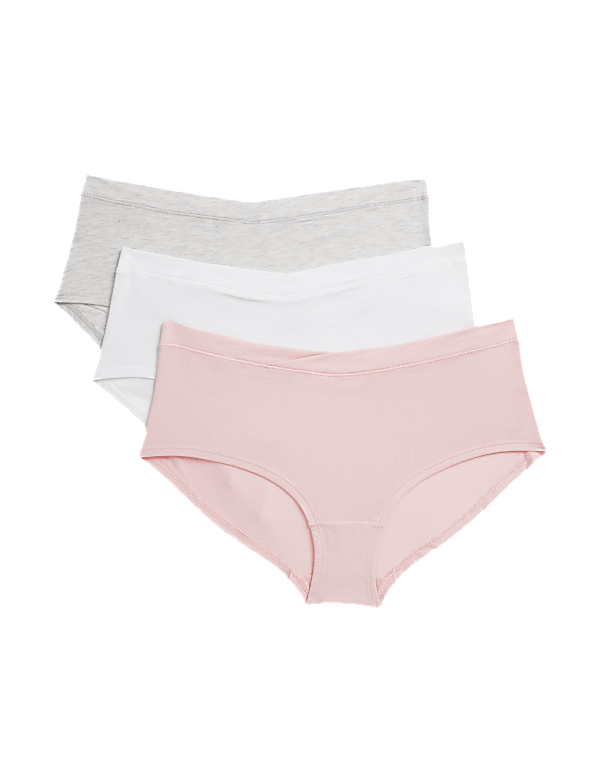 3pk Cotton Modal Under Bump Maternity Knickers