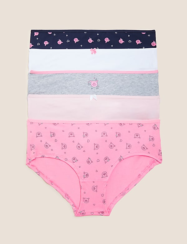 5pk Cotton Rich Percy Pig™ Knicker Shorts