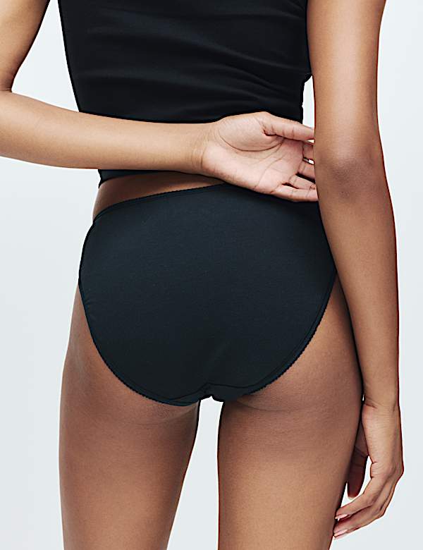 10pk Cotton Lycra® High Leg Knickers - RO