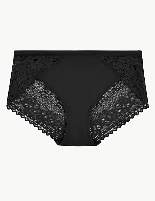 Sumptuously Soft&trade; Lace High Leg Knickers