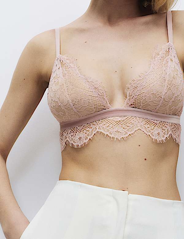 Soutien-gorge bustier Safran sans armature avec dentelle, bonnets A &agrave; E - CA