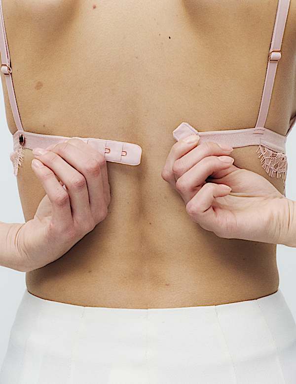 Soutien-gorge bustier Safran sans armature avec dentelle, bonnets A &agrave; E - CA