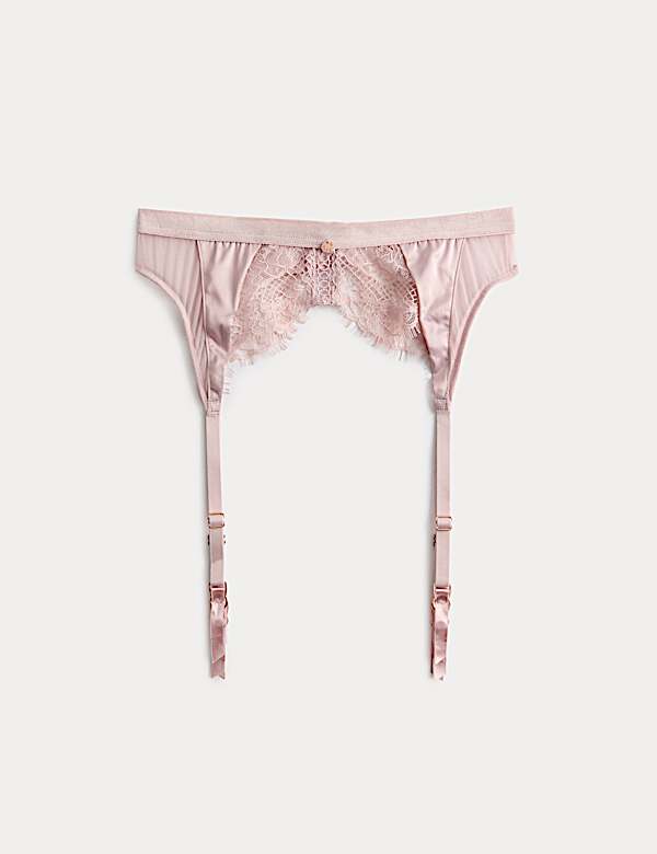 Saffron Satin & Lace Suspender - AT