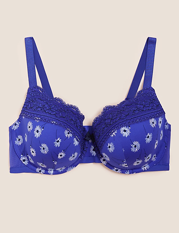 Lace Trim Wired Full Cup Bra