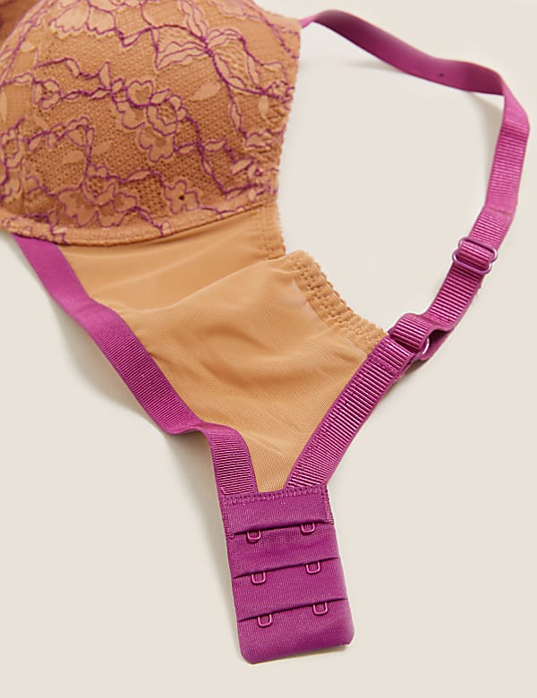 Lace Underwired Plunge Bra A-E