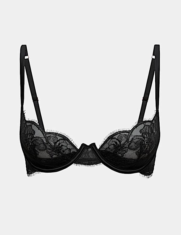 Belle Lace Quarter-Cup Balcony Bra A-E - CN