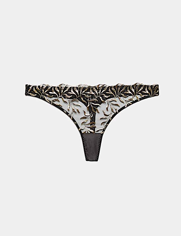 Enigma Embroidery Thong - CN