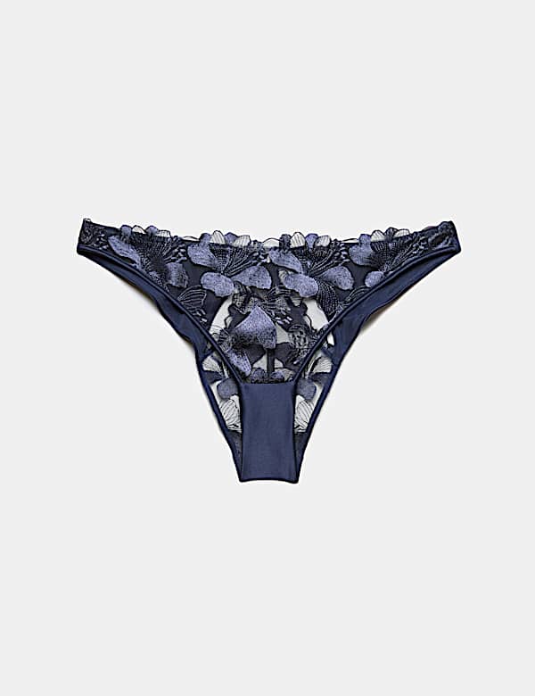 Siren Embroidery Cut-Out Brazilian Knickers - CN