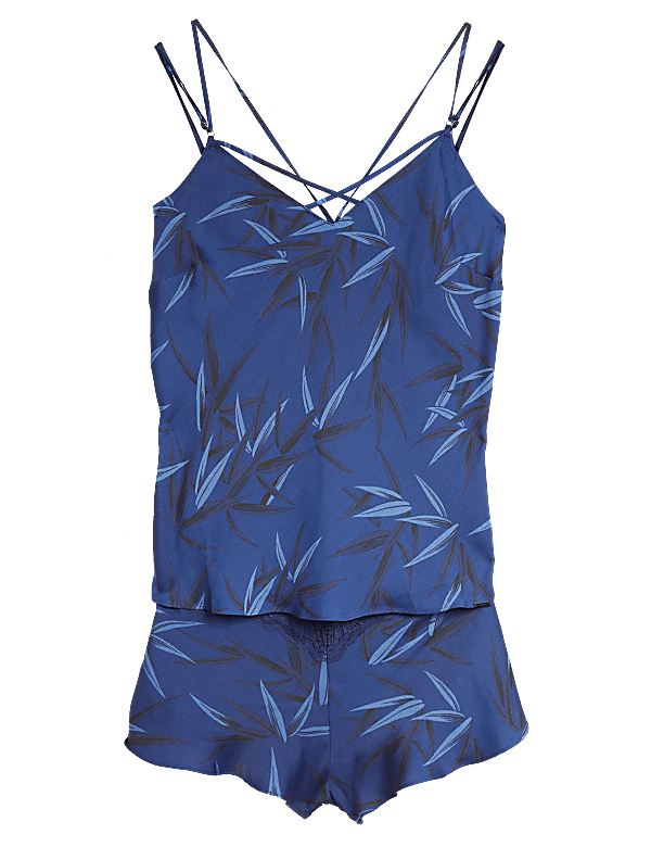 Graphic Floral Lace Cami Set
