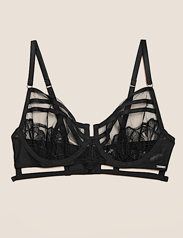 Calvi Embroidery Wired Bustier A-E