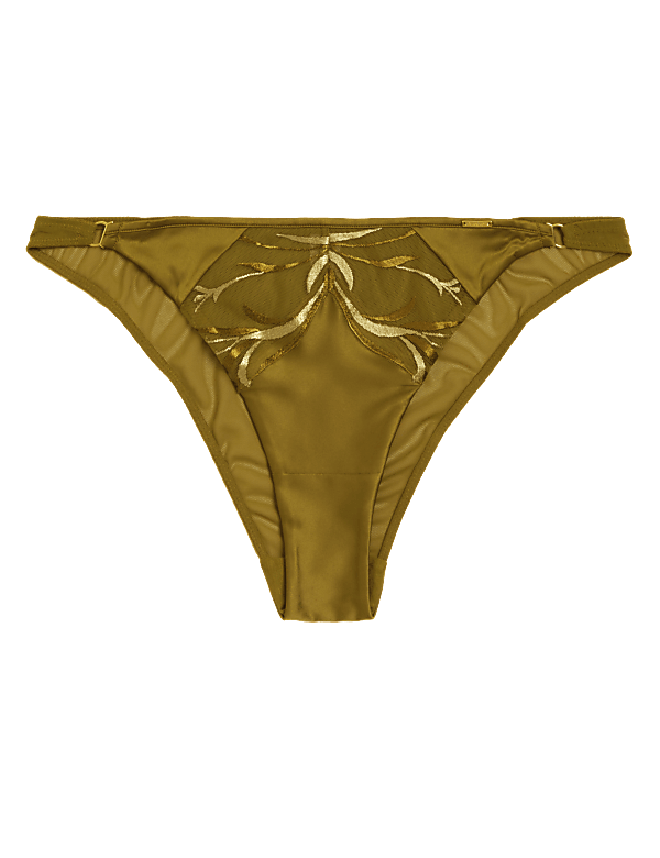 Amalfi Satin Embroidery Brazilian Knickers
