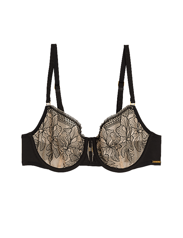 Osaka Embroidery Wired Balcony Bra A-E