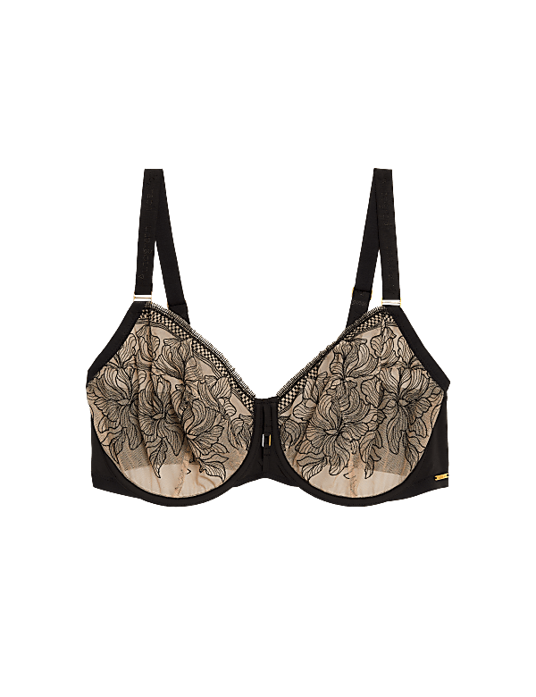 Osaka Embroidery Wired Balcony Bra F-H