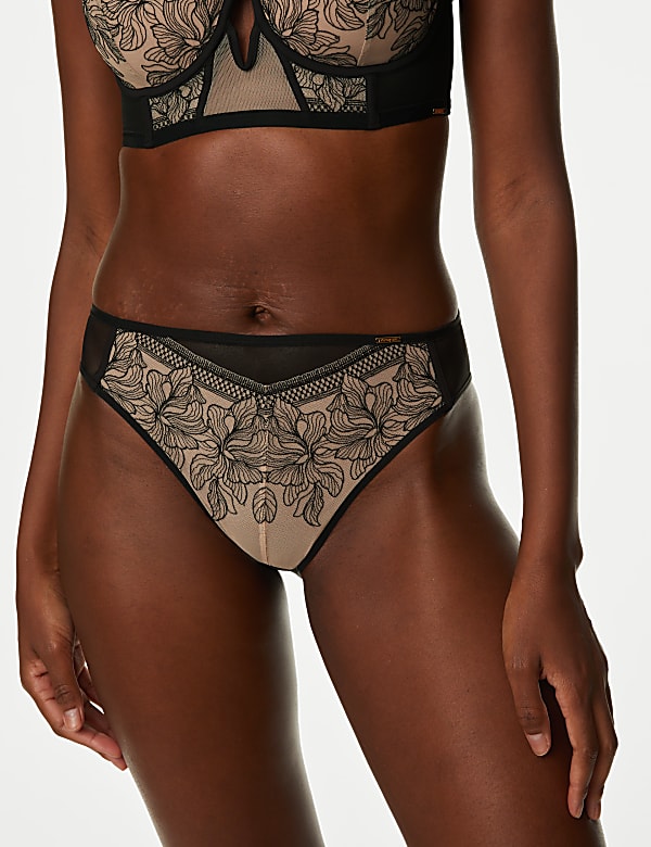 Osaka Embroidery High Leg Knickers
