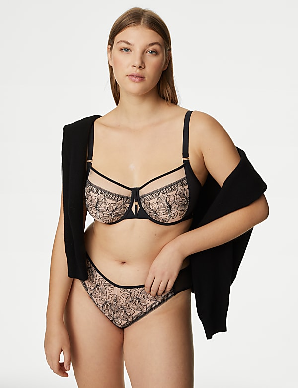 Osaka Embroidery Wired Minimiser Bra C-G