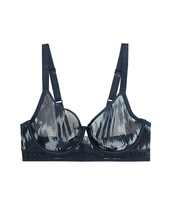 Tivoli Printed Mesh Wired Full Cup Bra