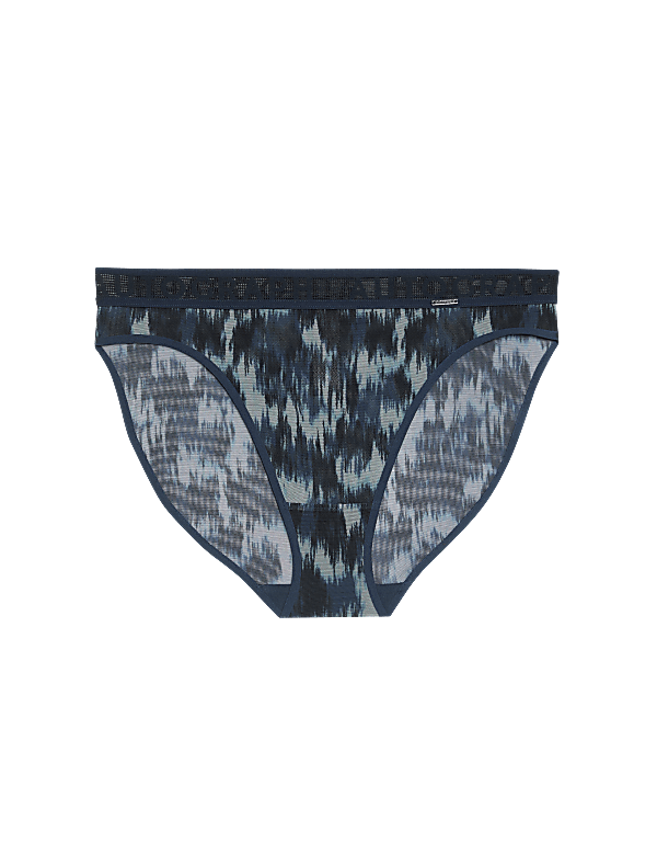 Tivoli Mesh Printed High Leg Knickers