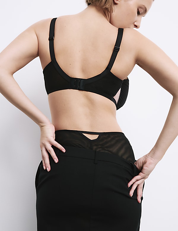 Bordeaux Embroidery Wired Minimiser Bra C-G - BG