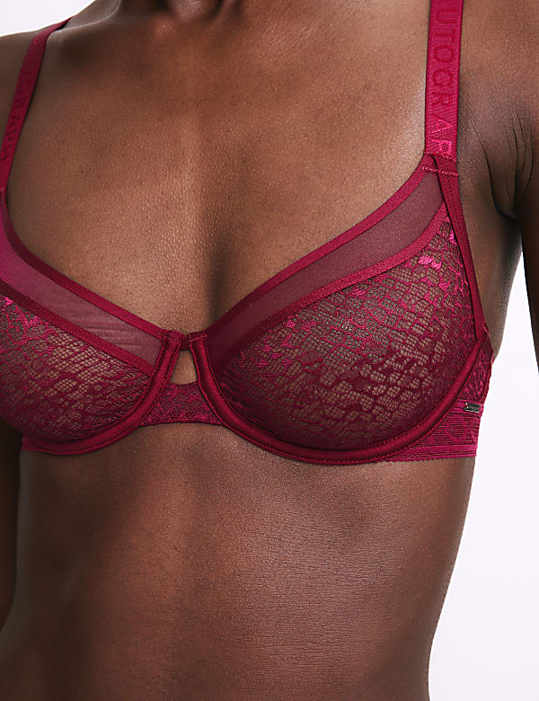 Tivoli Patterned Lace Wired Full Cup Bra (A-E) - JP