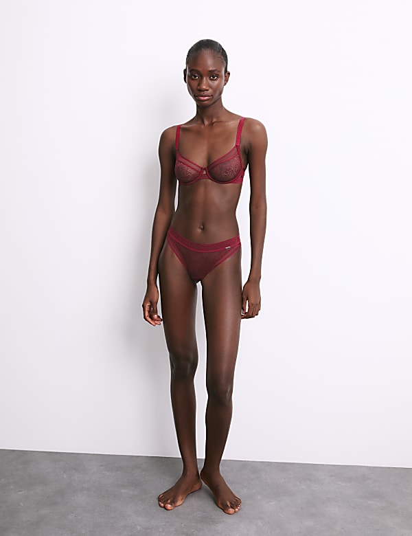 Tivoli Patterned Lace Thong - JP