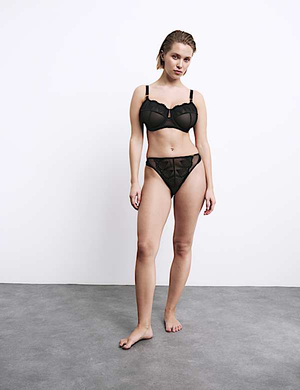 Soutien-gorge &agrave; armatures et broderie Leon, bonnets embo&icirc;tants F &agrave; H - CH