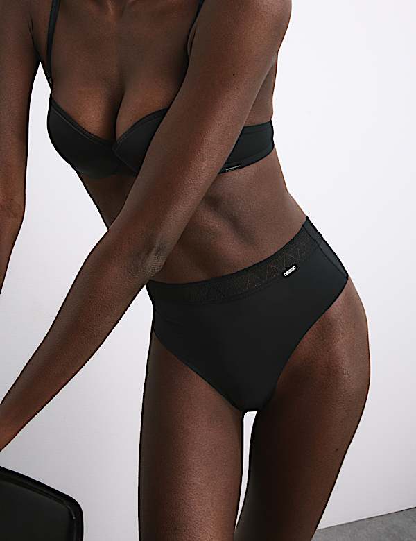 חוטיני Boston מיקרופייבר בגזרה גבוהה ללא קו תחתונים - IL