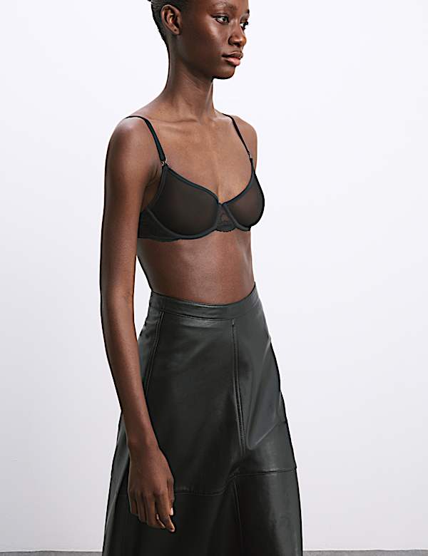 Σουτιέν demi cup Murcia A-E με μπανέλα, διαφανές υλικό και δαντέλα - GR