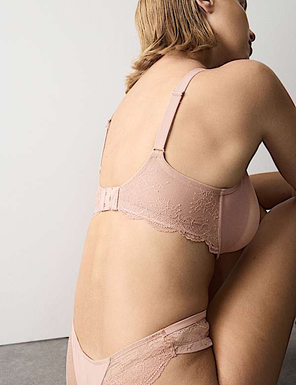 חזיית חצי קאפ Murcia שקופה עם תחרה (מידות F-H) - IL