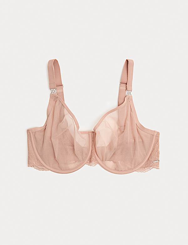 חזיית חצי קאפ Murcia שקופה עם תחרה (מידות F-H) - IL