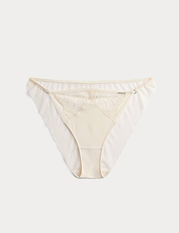 Monaco Embroidery Tanga High Leg Knickers - BE