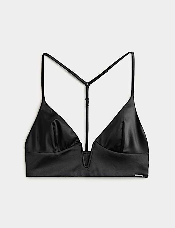 Black Label Satin Bralette - CZ