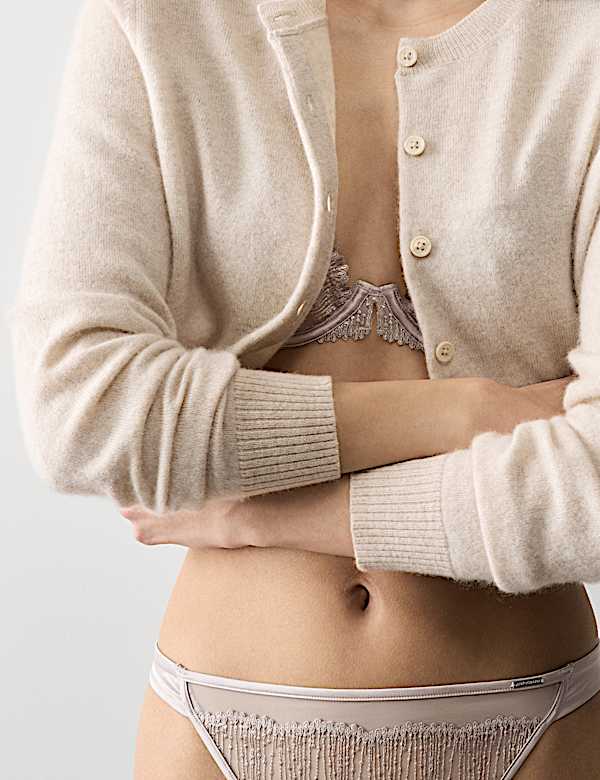 Florence Embroidery Wired Plunge Bra (A-E) - CY