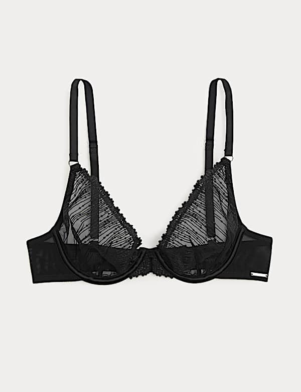 Florence Embroidery Wired Plunge Bra (A-E) - LT