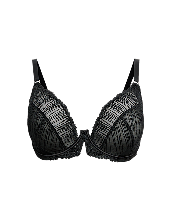 Florence Embroidery Wired Plunge Bra (F-H)