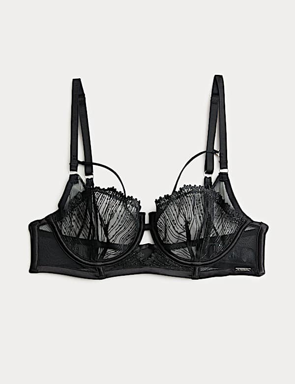 Soutien-gorge &agrave; balconnet Florence coupe longue &agrave; broderie, bonnets A &agrave; E - BE