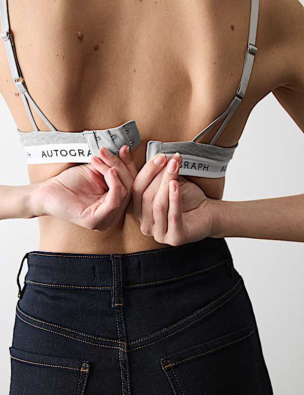 חזיית Lille מבד עשיר בכותנה עם חצי קאפ וברזלים (מידות A-&rlm;E) - IL