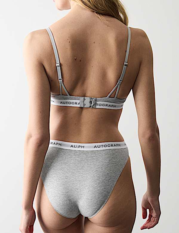 חזיית Lille מבד עשיר בכותנה עם חצי קאפ וברזלים (מידות A-&rlm;E) - IL