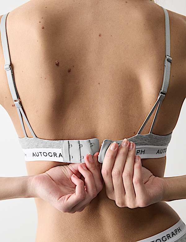 Lille Cotton Rich Wired Push-Up Plunge Bra (A-E) - CH