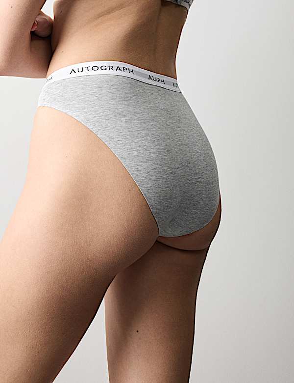 Braguitas de tiro y corte altos Lille de algod&oacute;n - US