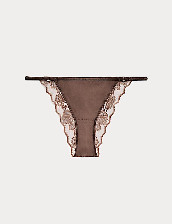 Savannah Satin Tanga Brazilian Knickers - AU